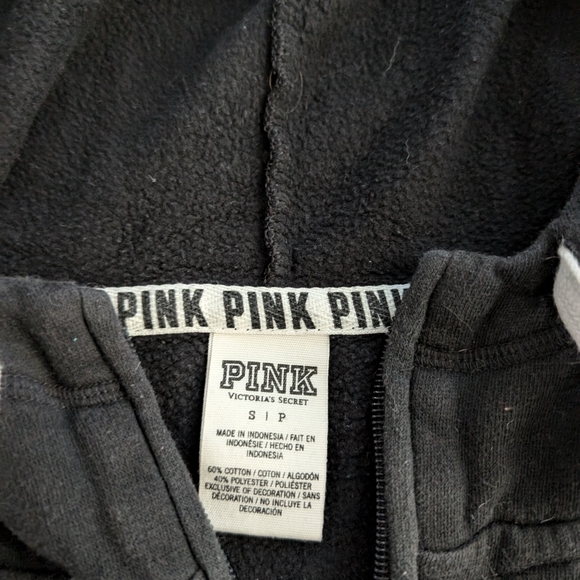Black and white pink hoodie Size small - Picture 2 of 4